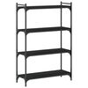 vidaXL Librería de 4 estantes madera de ingeniería negro 80x30x120 cm