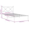vidaXL Estructura cama sin colch&oacute;n con cabecero metal negro 100x200 cm