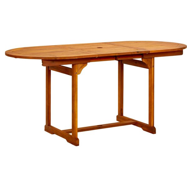 vidaXL Juego de comedor para jardín 7 piezas madera maciza de acacia