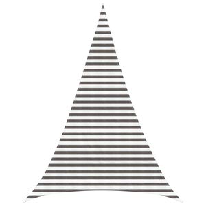vidaXL Toldo Vela 4 x 5 x 5 m HDPE Triangular Gris claro y blanco.
