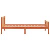vidaXL Estructura de cama sin colch&oacute;n madera maciza marr&oacute;n 75x190 cm