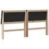 vidaXL Cabecero tapizado Negro 180 cm Madera de pino macizo