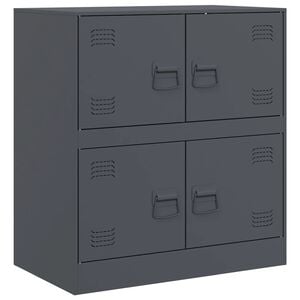 vidaXL Aparador de acero antracita 67x39x73 cm