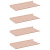 vidaXL Estante flotante 4 uds. Rosa 40 x 18 x 2,5 cm Acero
