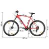 vidaXL Bicicleta montaña 21 velocidades 29 pulgadas rueda 53 cm rojo