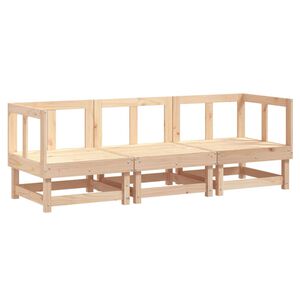 vidaXL Juego de muebles de jard&iacute;n 3 piezas madera maciza de pino