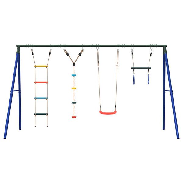 vidaXL Set de columpios, trapecio, escalera y cuerda de discos