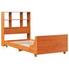 vidaXL Estructura de cama sin colch&oacute;n madera maciza marr&oacute;n 90x190 cm