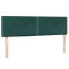 vidaXL Cama box spring con colch&oacute;n y LED terciopelo verde oscuro 160x210 cm