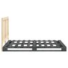 vidaXL Estructura de cama con cabecero madera pino gris 140x200 cm