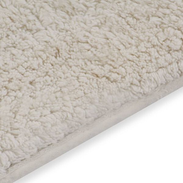 vidaXL Conjunto de alfombrillas de ba&ntilde;o de tela 2 piezas blanco