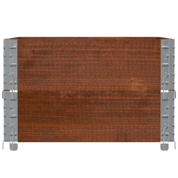 vidaXL Jardinera de madera maciza de pino marr&oacute;n 80x60 cm