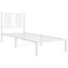 vidaXL Estructura cama sin colch&oacute;n con cabecero metal blanco 80x200 cm