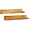 vidaXL Estantes de pared 2 uds madera maciza
