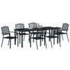 vidaXL Conjunto de Comedor de Jard&iacute;n 7 pcs Antracita