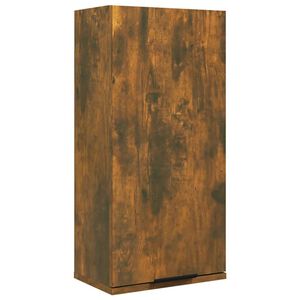 vidaXL Armario de ba&ntilde;o de pared color roble ahumado 32x20x67 cm