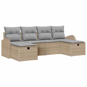 vidaXL 6 uds. Beige y Gris Claro