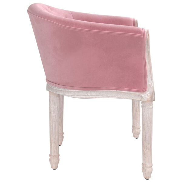 vidaXL Silla de comedor terciopelo rosa