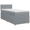 vidaXL Cama box spring con colch&oacute;n Gris Claro 80 x 200 cm Tela