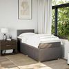 vidaXL Cama box spring con colch&oacute;n tela gris taupe 80x200 cm