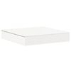 vidaXL Arenero con tapa madera maciza de pino blanco 111x111x19,5 cm