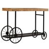 vidaXL Mesa consola de madera maciza de mango 115x36x76 cm