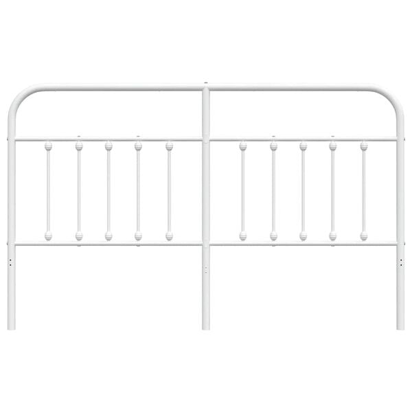 vidaXL Cabecero de repuesto de metal blanco 180 cm