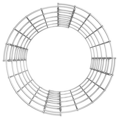 vidaXL Arriate gaviones circular 3 uds acero galvanizado Ø30x50 cm
