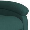 vidaXL Sillón reclinable elevable tela verde oscuro