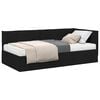 vidaXL Estructura de Cama Esquina con Colch&oacute;n 2 uds. Negro 80 x 200 cm