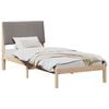 vidaXL Estructura de cama con cabecera Marr&oacute;n y taupe 90 x 200 cm