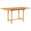 vidaXL Mesa de jard&iacute;n extensible madera maciza teca 110-160x80x75 cm