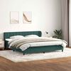 vidaXL Cama box spring con colchones terciopelo verde oscuro 200x210cm