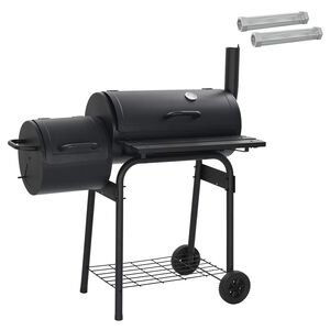 vidaXL Parrilla al aire libre 103 x 60 x 113 cm Acero Negro
