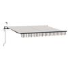 vidaXL Toldo retr&aacute;ctil Gris claro y blanco. 500 x 350 cm Poli&eacute;ster