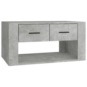 vidaXL Mesa de centro madera contrachapada gris hormig&oacute;n 80x50x40 cm