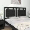 vidaXL Cabecero de cama madera maciza de pino negro 140,5x4x100 cm