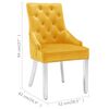 vidaXL Sillas de comedor 2 unidades de terciopelo amarillo