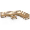 vidaXL Muebles de jard&iacute;n 9 piezas marr&oacute;n miel madera maciza de pino
