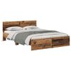 vidaXL Estructura de cama con cabecera Madera Vieja 150 x 200 cm