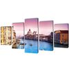 vidaXL Set decorativo de lienzos para la pared modelo Venecia, 200 x 100 cm