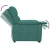 vidaXL Sill&oacute;n elevable tela verde oscuro
