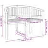 vidaXL Banco con forma de banana madera maciza de teca 120 cm