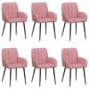vidaXL Sillas de comedor 6 uds. Terciopelo Rosa 56.5 x 50 x 85 cm