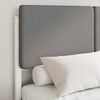 vidaXL Estructura de Cama con Cabecera Tapizada Gris Claro