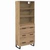 vidaXL Aparador alto 2 uds. Roble artisan 69,5 x 34 x 180 cm