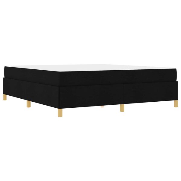 vidaXL Estructura de cama con colch&oacute;n Negro 180 x 200 cm tela