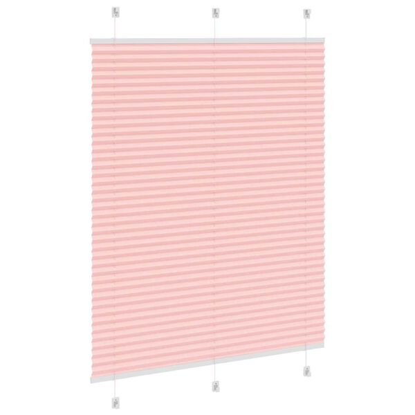 vidaXL Estor Plisado rosa 105x100 cm Tela Ancho 104,4 cm Poli&eacute;ster