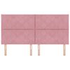 vidaXL Cabecero LED Rosa 180 cm Terciopelo