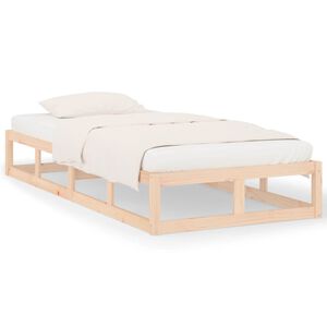 vidaXL Estructura de cama de madera maciza 100x200 cm